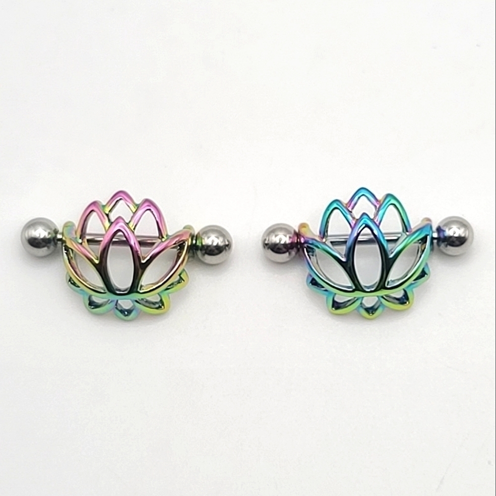 Lotus Flower Body Jewelry 14G